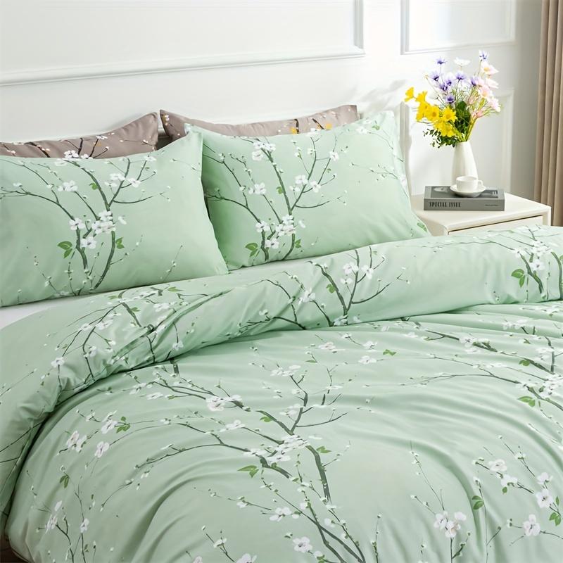 Bedding SetBedding Set Tree Branch Printing Bedding with Pillowcases Soft Lightweight Down Alternative Summer Bedding Sets