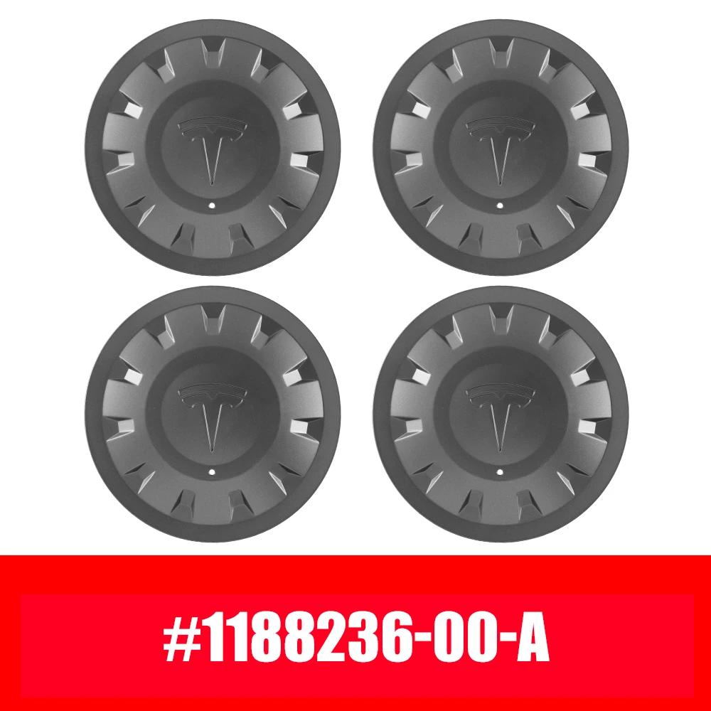 4pcs 21 Inch Original Car Wheel Center Hub Caps Badge Rim Hub Dustproof Cover Emblem For Tesla Model Y OEM 1188236-00-A