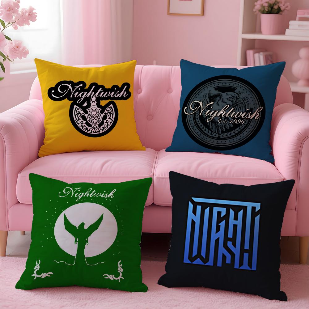 Metal Nightwish Cushion Cover Cushion Cover Set 4Pcs 50X50 45X45 40X40 Pillowcase Decorative Sofa Home Decor