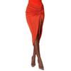 Stylish Slit Slim Women High Waist Shirring Skirt Clubwear Women Skirt