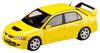 Mitsubishi Lancer GSR EVOLUTION 8 с дисплеем двигателя, модель сплошная желтая 1/64