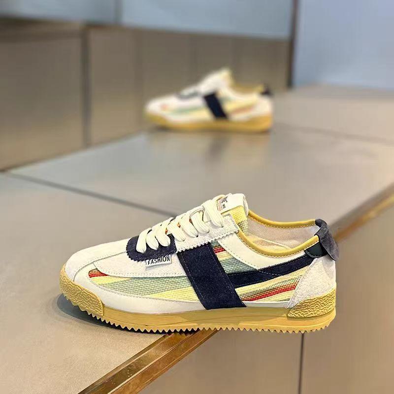 Men's shoes spring and summer breathable casual moral training Forrest Gump shoes Korean version versatile high value color scheme couple board shoes