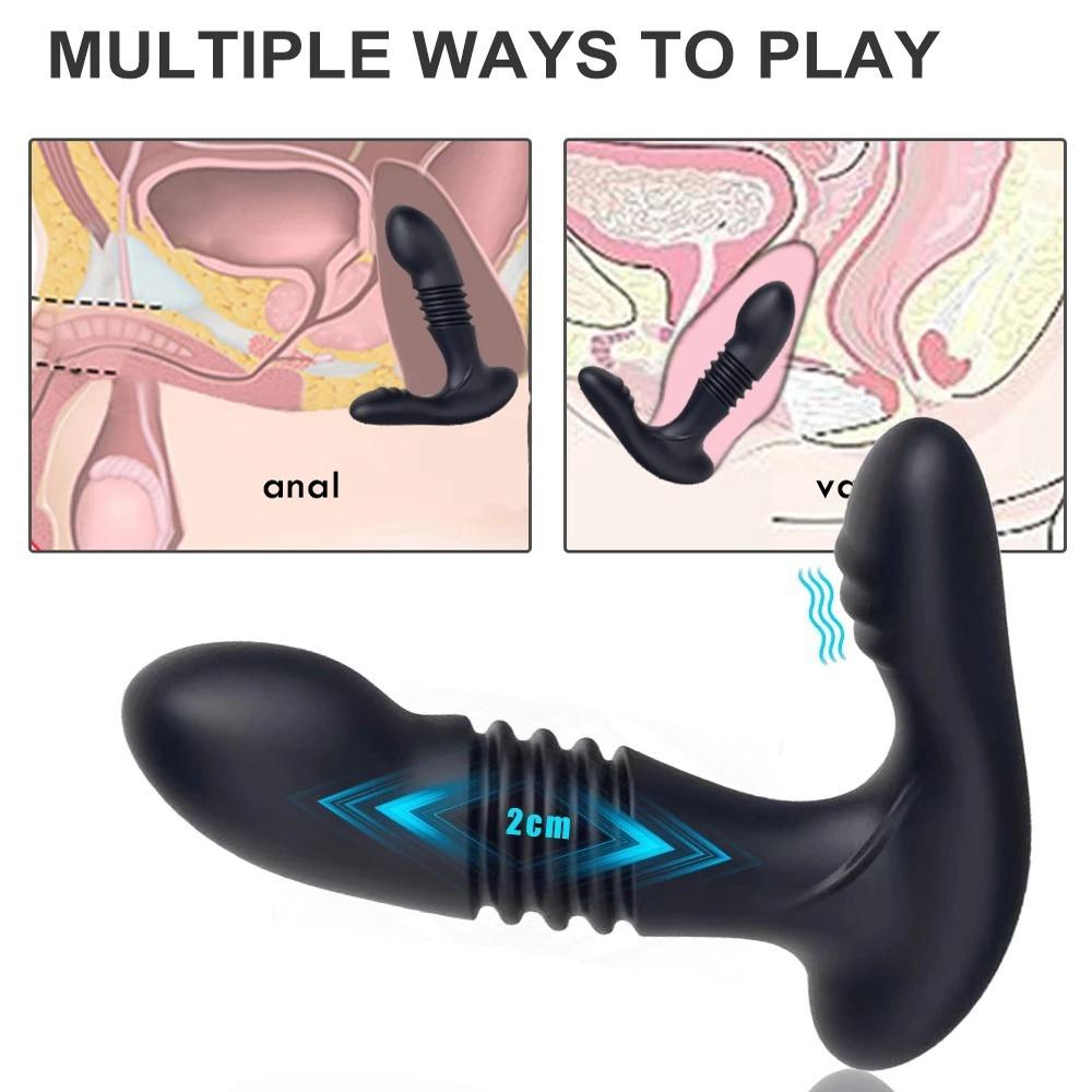 12 VIbrating Mode PRostate MAsturbators Erotic Massager 3-Speed Thrusting Actions VIbrators for Men Remote Control ANal VIbrator Sex Toys for Man