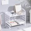 Двухъярусная полка-органайзер для рабочего стола, кухни, спальни, ванной комнаты и офиса - Полка-органайзер для косметики.