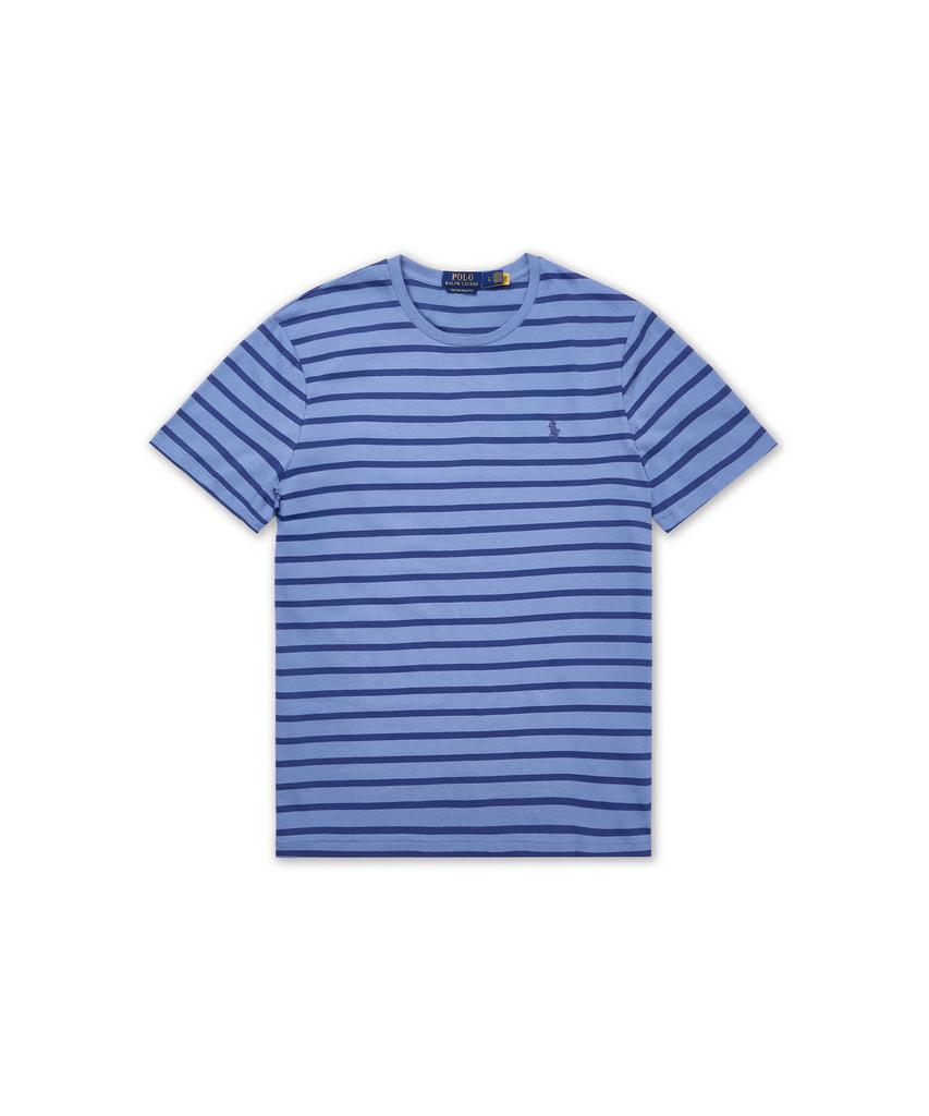 POLO RALPH LAUREN Custom Slim Fit Striped Jersey T-Shirt - Blue