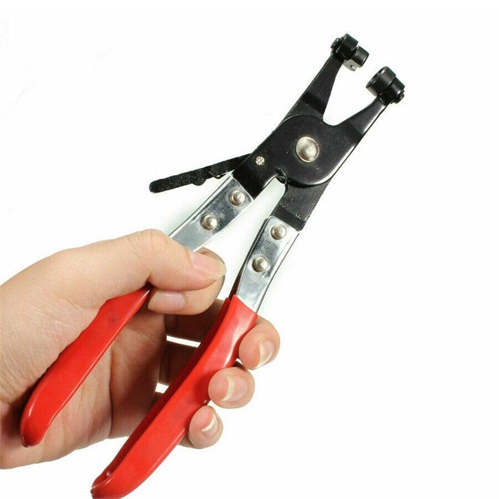 Car Tube Clamp Long Automotive Hose Clamp Pliers Straight Throat Tube Bundle Clamp Removal Tool Straight Smooth Handle Plier