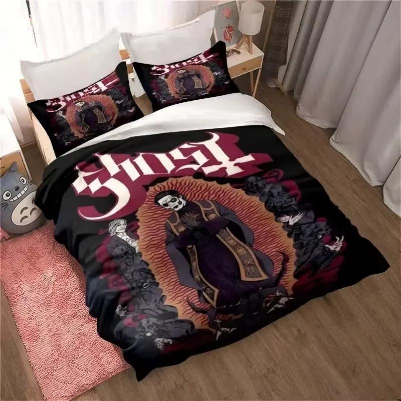 Comforter Rock Band Ghost Pattern Bedding Set For Bedroom Soft Modern S Comefortable Kids And