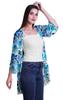 Moomaya Printed Georgette Beach Clothes For Women Short Shrug Cover Up