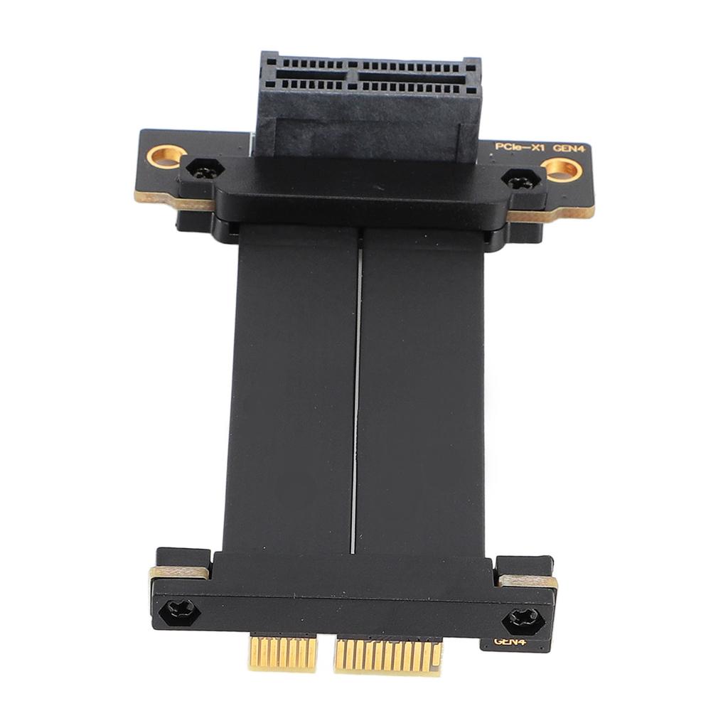 PCIE 4.0 X1 Extension Cable Dual 90 Degree Right Angle GPU Riser Cable for WiFi Card Sound Card