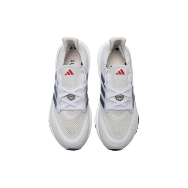 Adidas UltraBoost Light White Dark Blue Men Sneakers Crystal-White Gold-Metallic ID3285