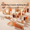Nature Ball Track Building Block Children's Construction Assembly Marbles Solid Wood Puzzle Toy