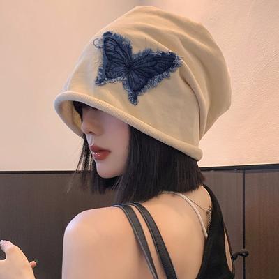 Корейская вышитая бабочками шапка-баотоу детская универсальная милая крутая теплая шапка большой окружности головы шапка-бини