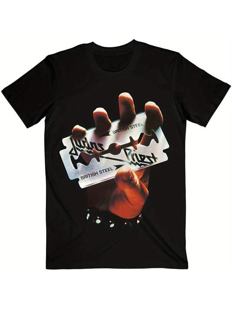 Футболка Judas Priest British Steel - Черная, Новая, Мягкий Хлопок для Фанатов Рок-Музыки