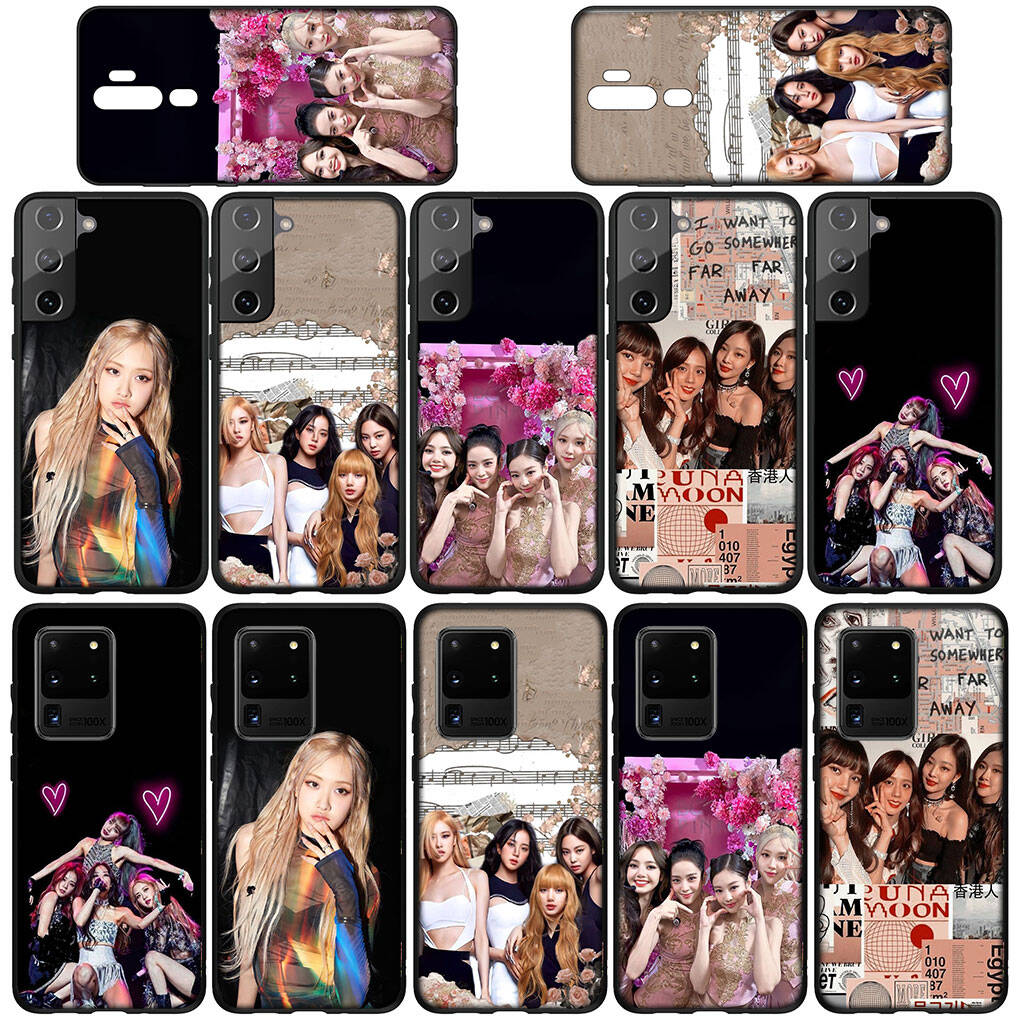 Чехол для iPhone 17 16 15 Xiaomi Poco Redmi Note 14 13 12 11 Pro Max Samsung Galaxy S25 S24 9 OPPO Huawei Jennie Black Lisa Rose Jisoo Pink Чехол для телефона