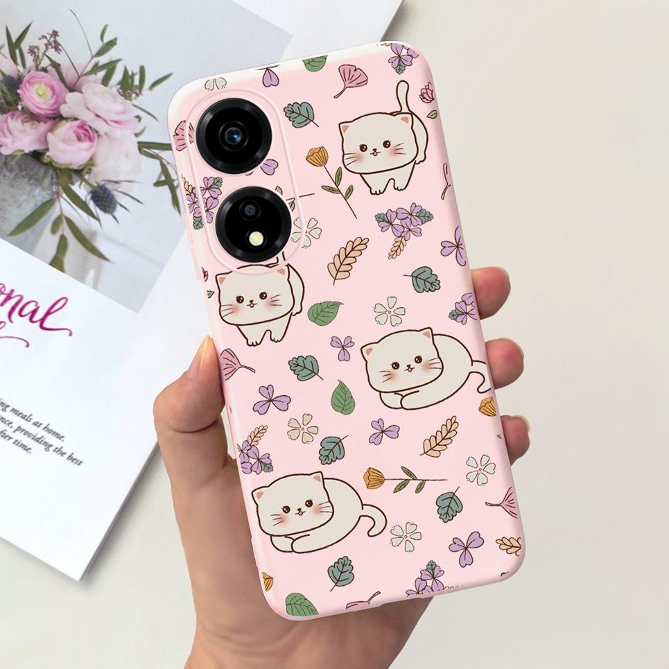 Женский модный девичий чехол для телефона для Honor X5 Plus HonorX5 Coque Funda Цветочный узор Мягкий силикон Funda Huawei Honor X5 Coques