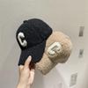 New C Embroidered Letter Baseball Cap for Women Autumn and Winter Thickened Warm Duck Cap for Women Korean Style Casual Hat