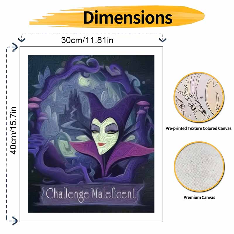 Disney Maleficent digital oil painting diy handpainted coloring canvas art wall home decor set for adults paint by numbers gift