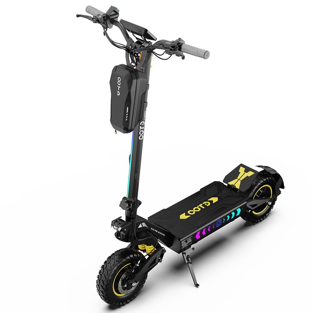 Electric Scooter Foldable OOTD 11" 1300Wx2 Motor Hydraulic Brake 52V 23.4AH Fully Suspended Adult Electric Scooter Max Load 150Kg Black T10 Pro