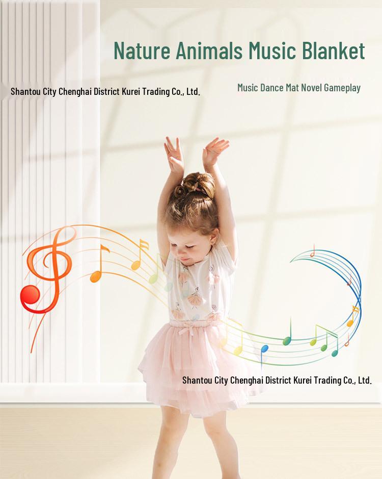 Детский напольный музыкальный коврик-пианино - Развивающий многофункциональный коврик для ползания и игр для детей