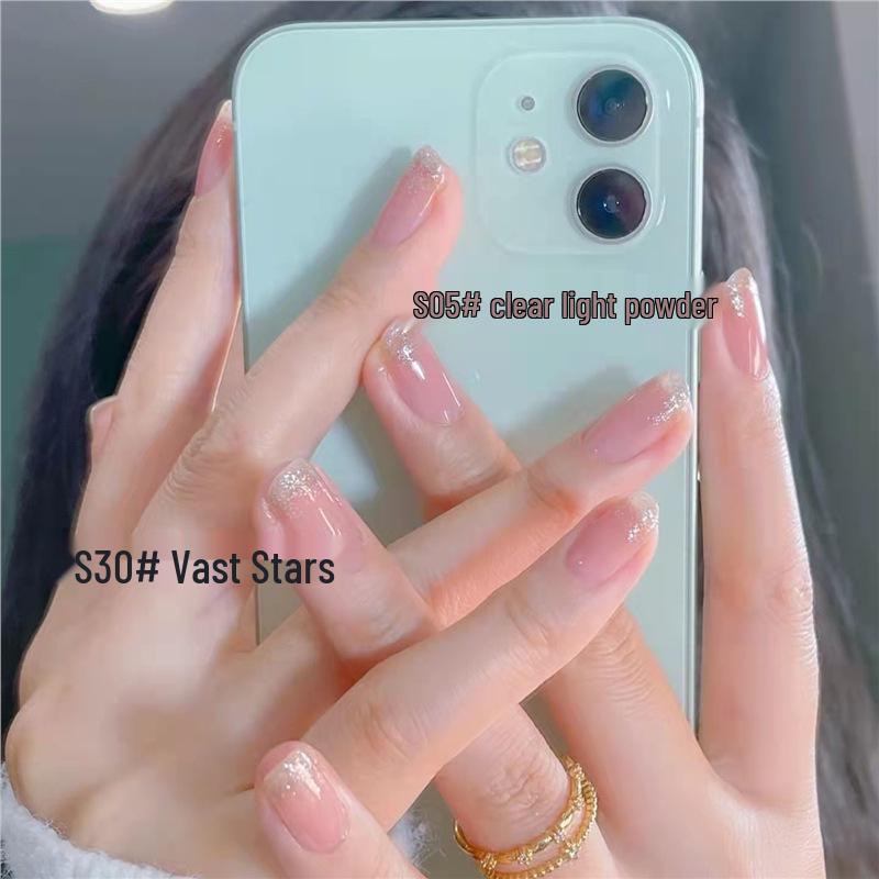 Снимаемый без запаха лак для ногтей на водной основе - Быстросохнущий, Не требует сушки в лампе, Ледяной прозрачный сплошной нюдовый цвет для студентов