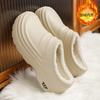 Fashion Cotton Slippers Men Winter Warm Home Cotton Shoes Waterproof Garden Shoes Indoor Slip On Concise Shoes