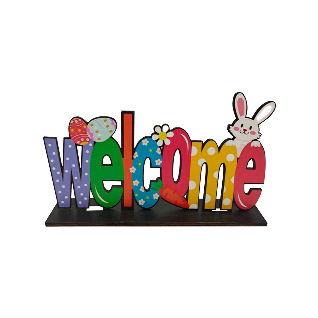 Деревянный Пасхальный Кролик Милый Стиль Домашние Украшения Декоративные Ремесла