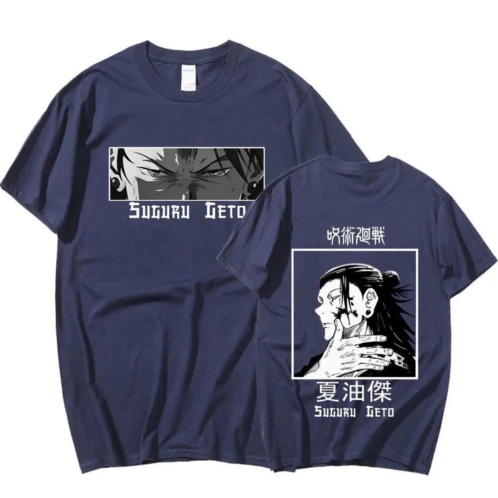 Japanese Anime Jujutsu Kaisen T-shirt Suguru Geto Eyes Graphic T Shirts Unisex's Short Sleeve Cotton Oversized T-shirts Streetwear