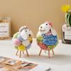 Lovely Felt Sheep Ornament Kawaii Accessories Modern Home Decor Indoor Figurines Room Decoration Accessories Children's Gifts
