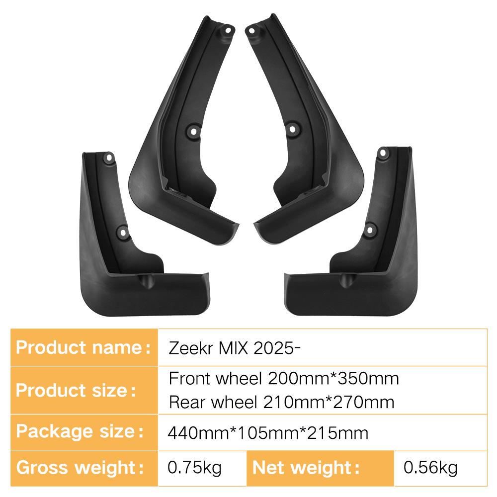 Suitable for Extreme Krypton Zeekr MIX 2025 Foreign Trade Cross-border Soft Rubber Fender Car Tire Fender Modification