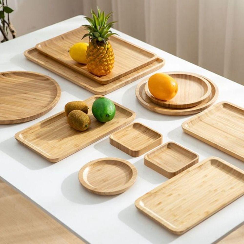 Storage Pallet Round Fruit Plate Tableware Dessert Dinner Plate Serving Tray Tea Tray Candy Holder
