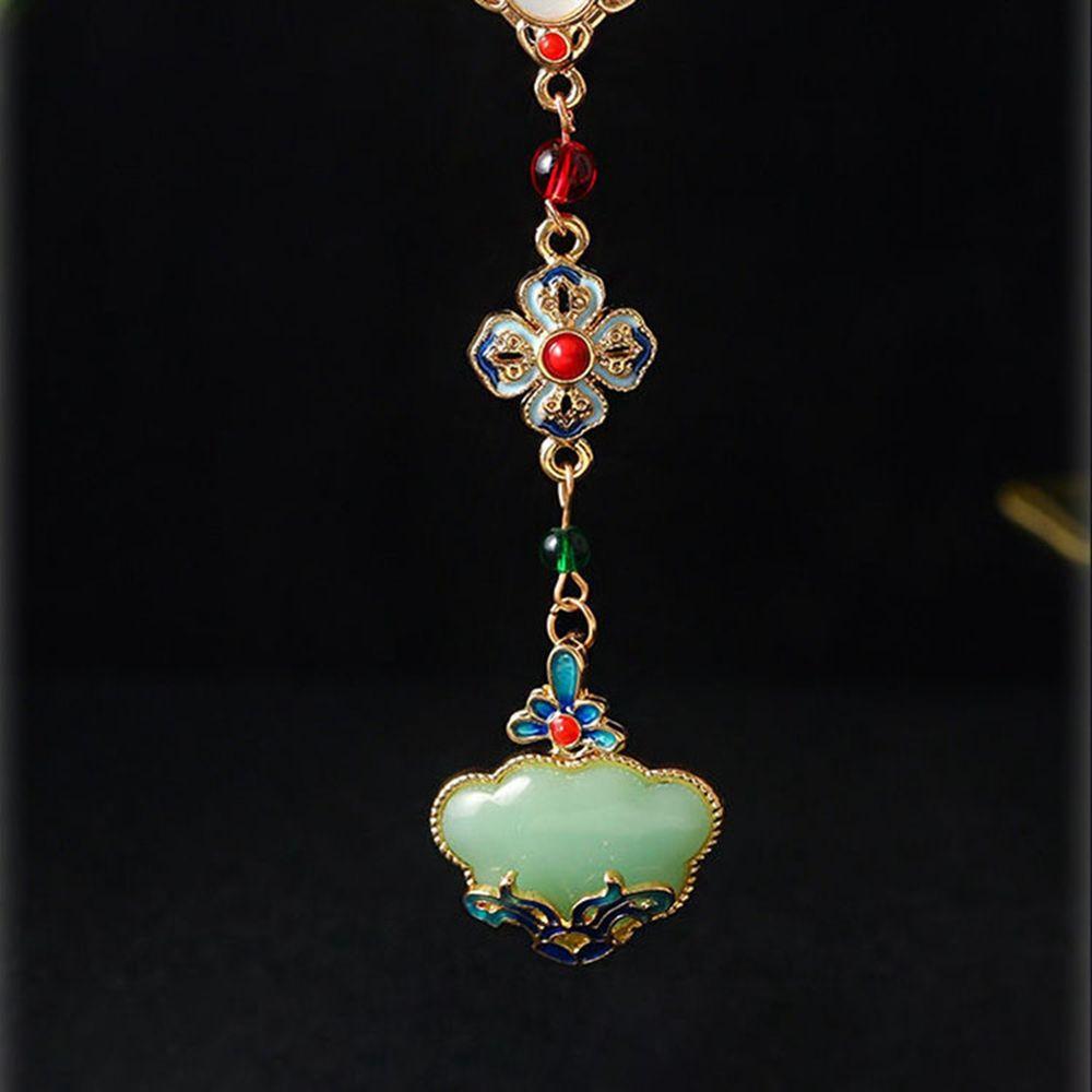 Style Brooches Metal Collar Pins Cheongsam Pin Accessories Tassel Brooches Antique Fan Pendant
