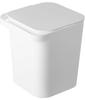 Yamazaki Tower Bucket with X X with Storage 4208 Lid, 12L, White, Approx. W27.5 D26.5 H28cm, Square, Handle, Box,