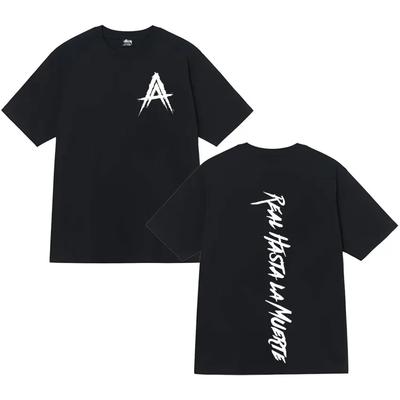 Футболка рэпера Anuel AA Real Hasta La Muerte, модная футболка Харадзюку с коротким рукавом, мужская и женская, высококачественные спортивные футболки