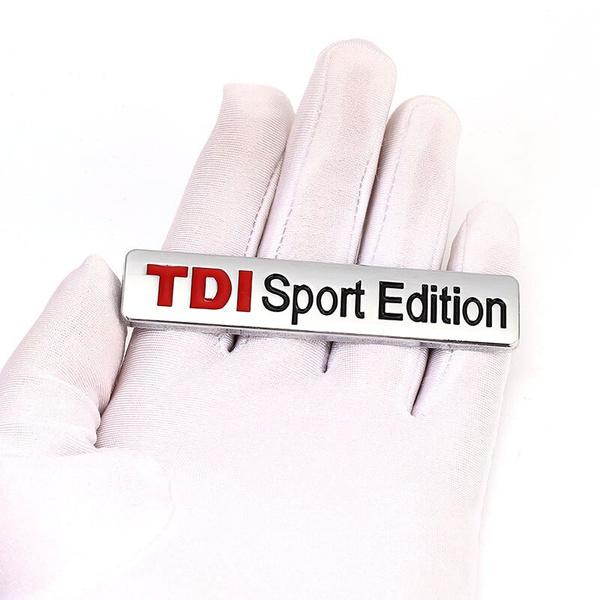 3D-металлический TDI Sport Edition с логотипом Turbo, наклейка на автомобиль, эмблема, значок, наклейка