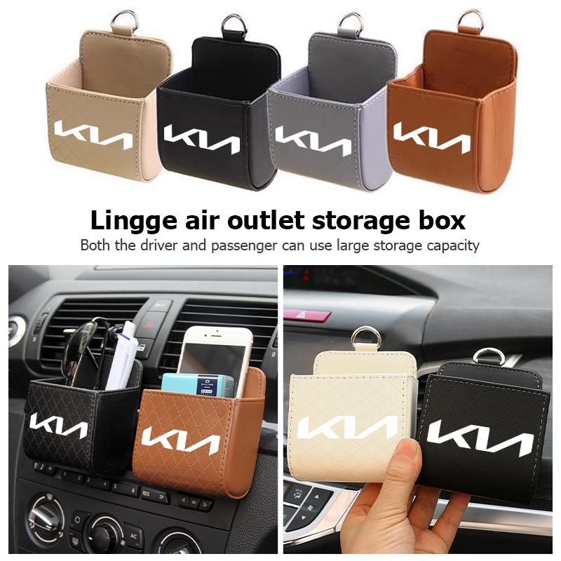 For KIA Multifunctional Car Air Outlet Storage Box Hanging Phone Organizer Tool Auto Accessories Stinger Optima Cerato Soul