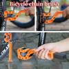 Bicycle Chain Clean Brush Double Head Bike Chain Washer Cleaner Multifunction Portable Chain Cleaning Brush for Motorcycle Bike