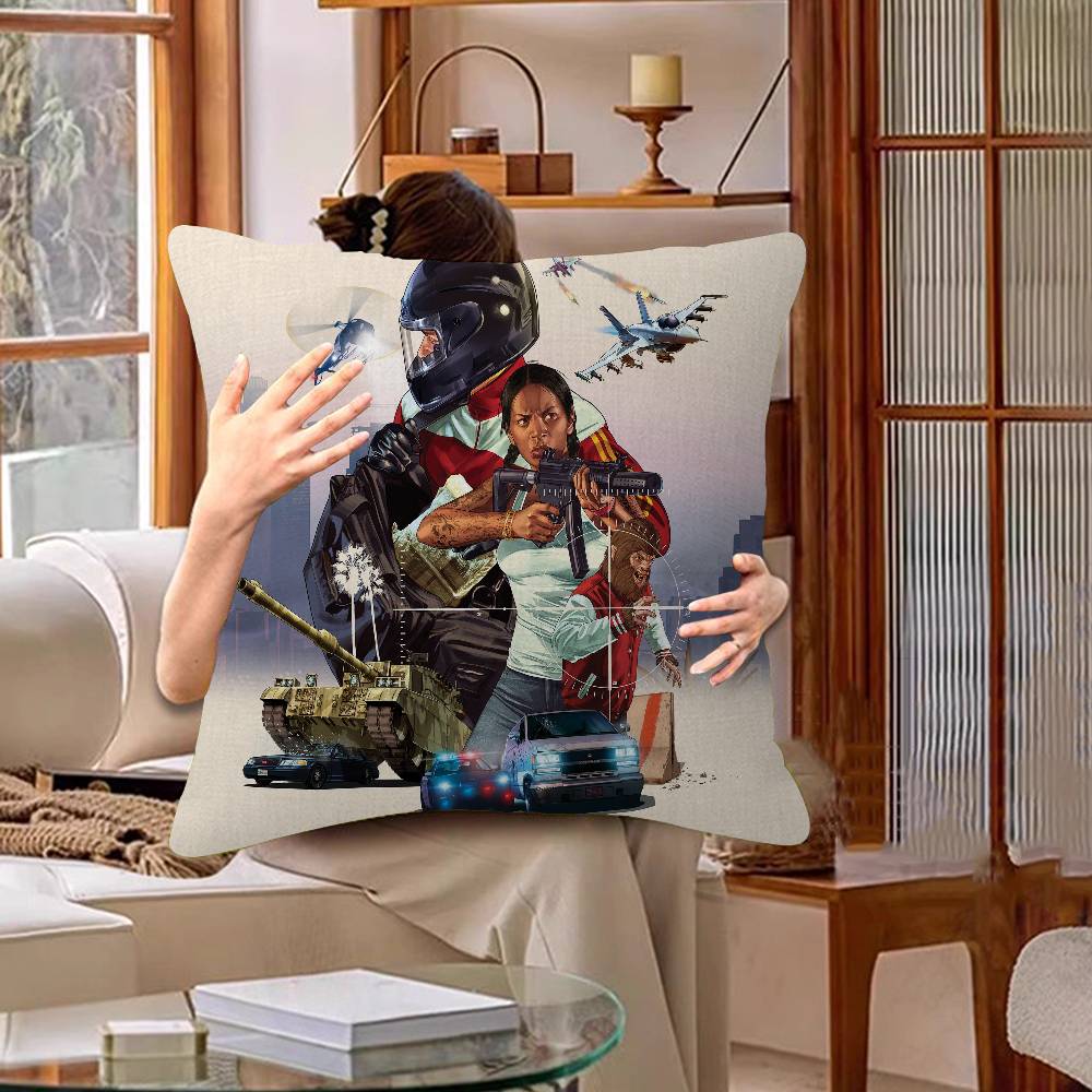 GTA 5 Наволочка Мультяшный Подарок Чехол на Подушку Спальня Дом Диван Стул Сиденье Декор Наволочка