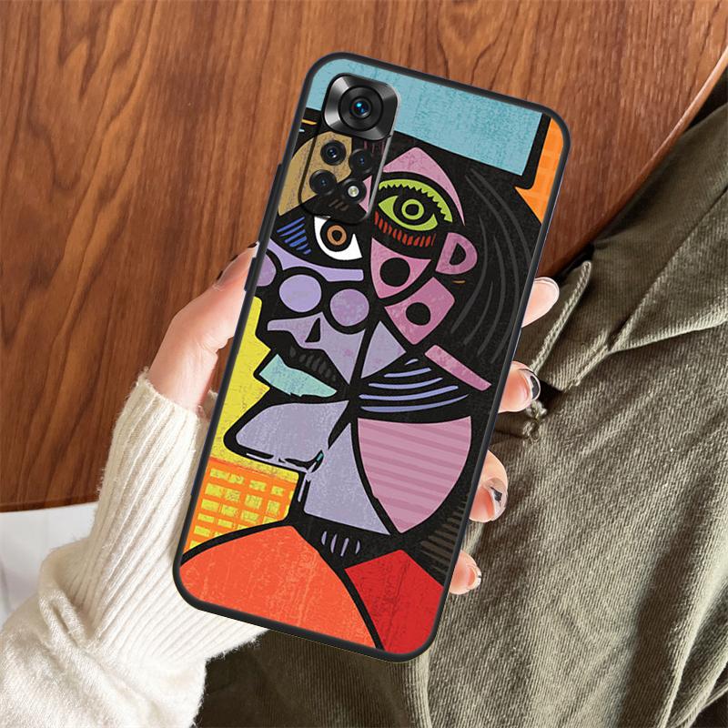 Чехол-картина в стиле абстракционизма Пикассо для Xiaomi Redmi Note 13 14 Pro 12 11 10 15 Pro Plus Redmi 15 C 13 10C 12C 13C 14C
