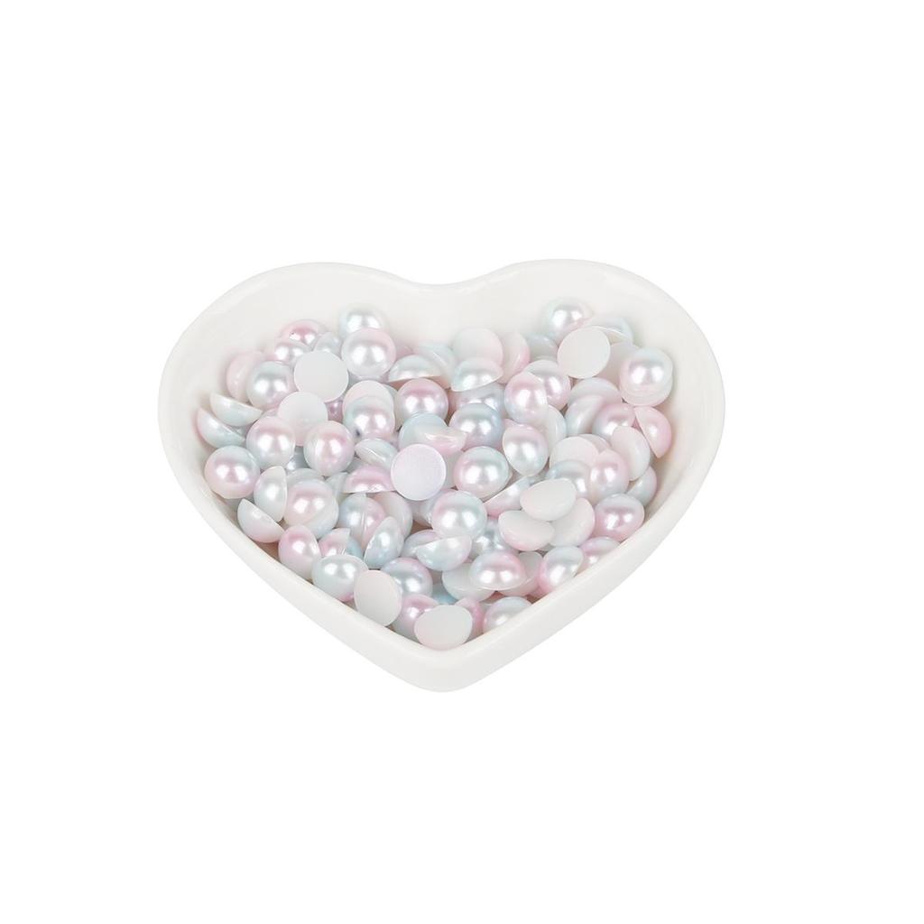 3mm-8mm Colorful Half Round Flatback Pearl Beads for DIY Jewelry Making Accessories