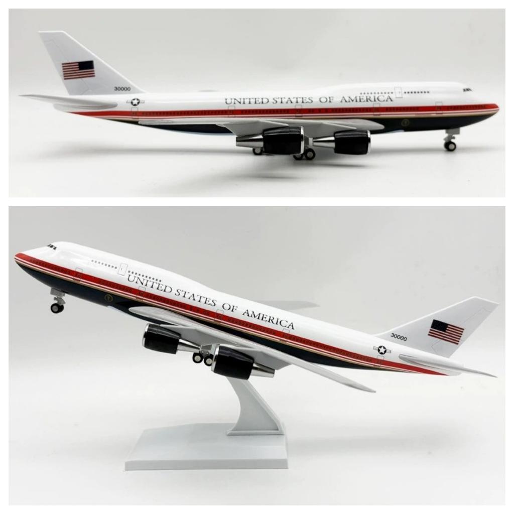 30 см Модель Самолета Air Force One B747-200 Смоляная Модель Самолета с Колесами и Устойчивой Базой Коллекционный Подарок от Авиации