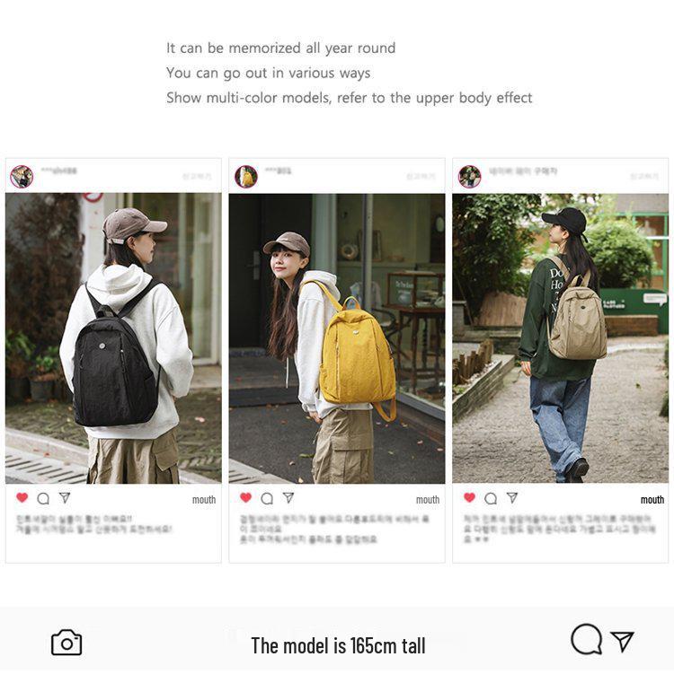 Женский ультралегкий водонепроницаемый нейлоновый дорожный рюкзак - Универсальный и красочный