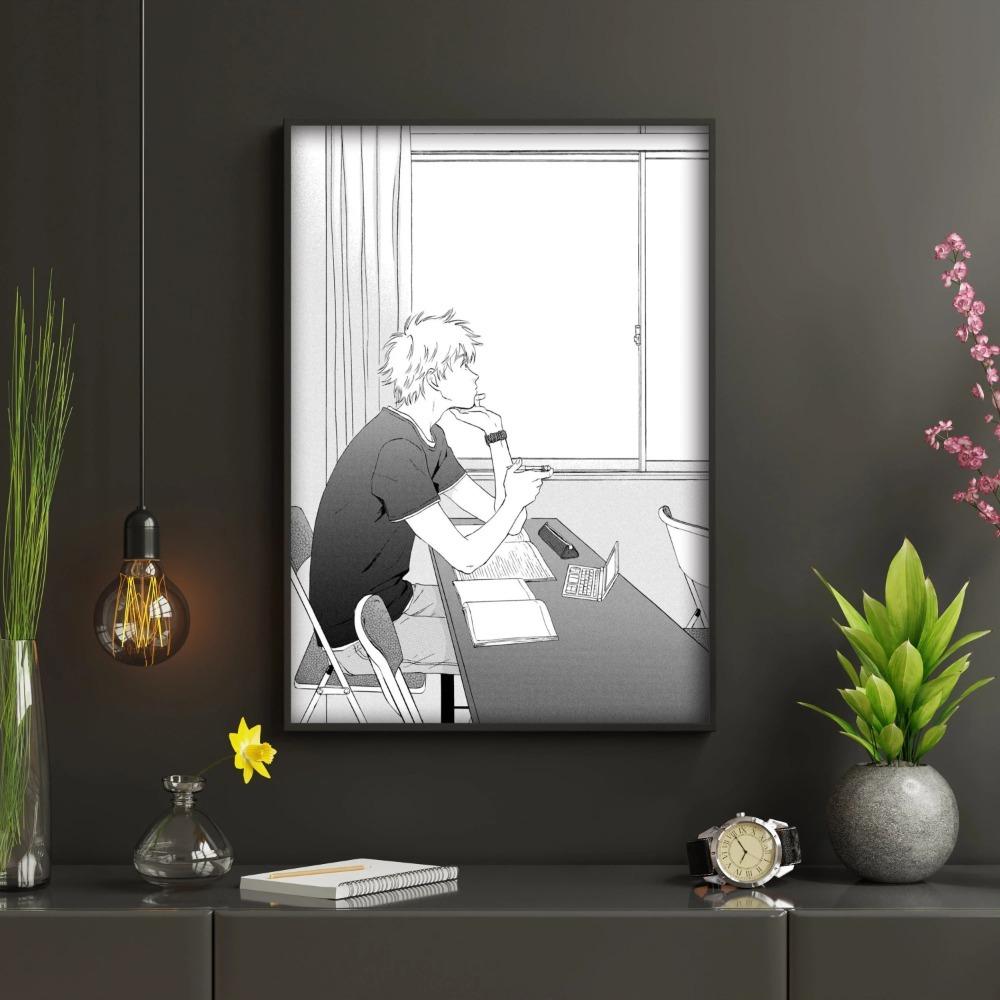 Эстетика Чистая Девушка Обложка Манги Поп Аниме Постер Холст Живопись Настенное Искусство Декор Комнаты Дома Общежития