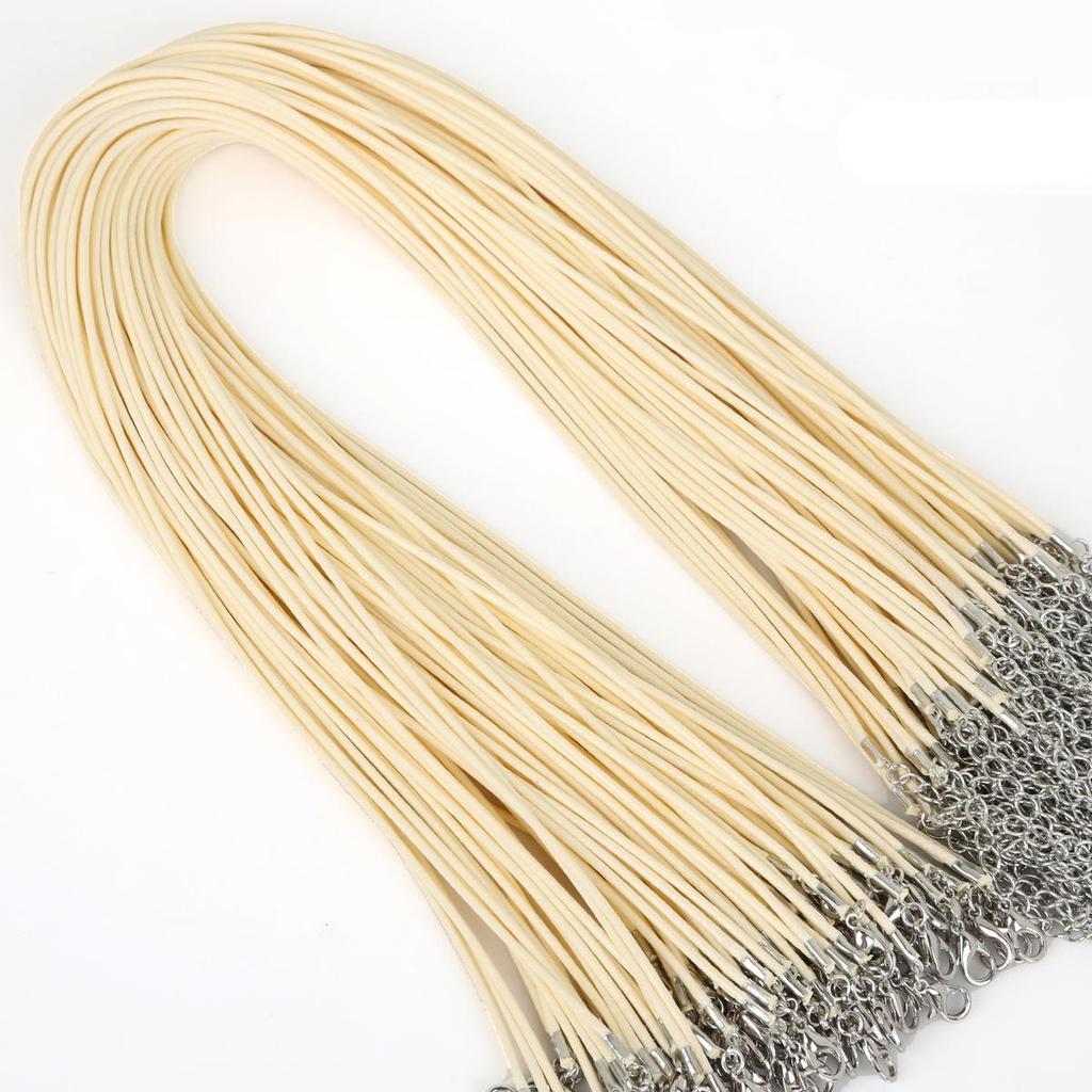 Кожаный шнур из искусственной кожи, веревка-омар для ожерелья и подвески «сделай сам», подвески ручной работы, фурнитура