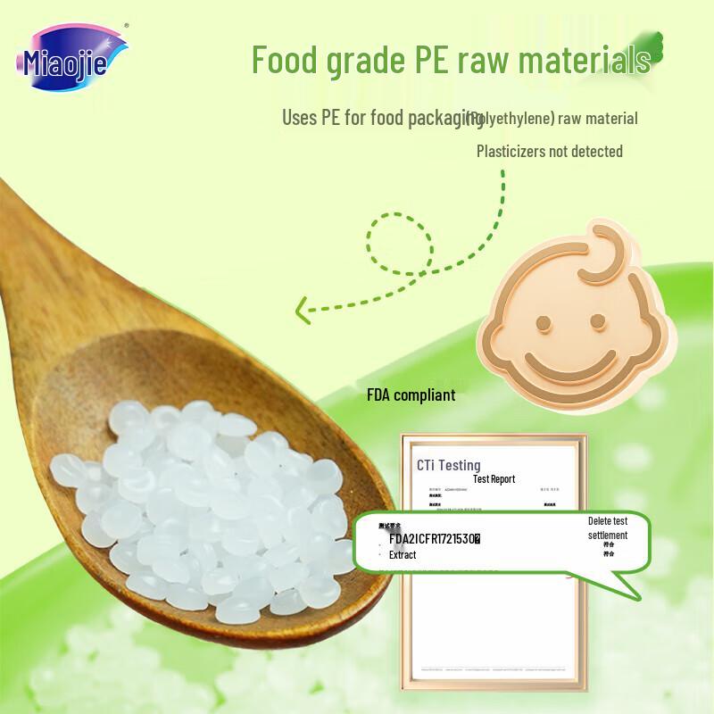 Пищевая пленка Miaojie Easy-Tear PE, подходит для микроволновой печи, 5 рулонов