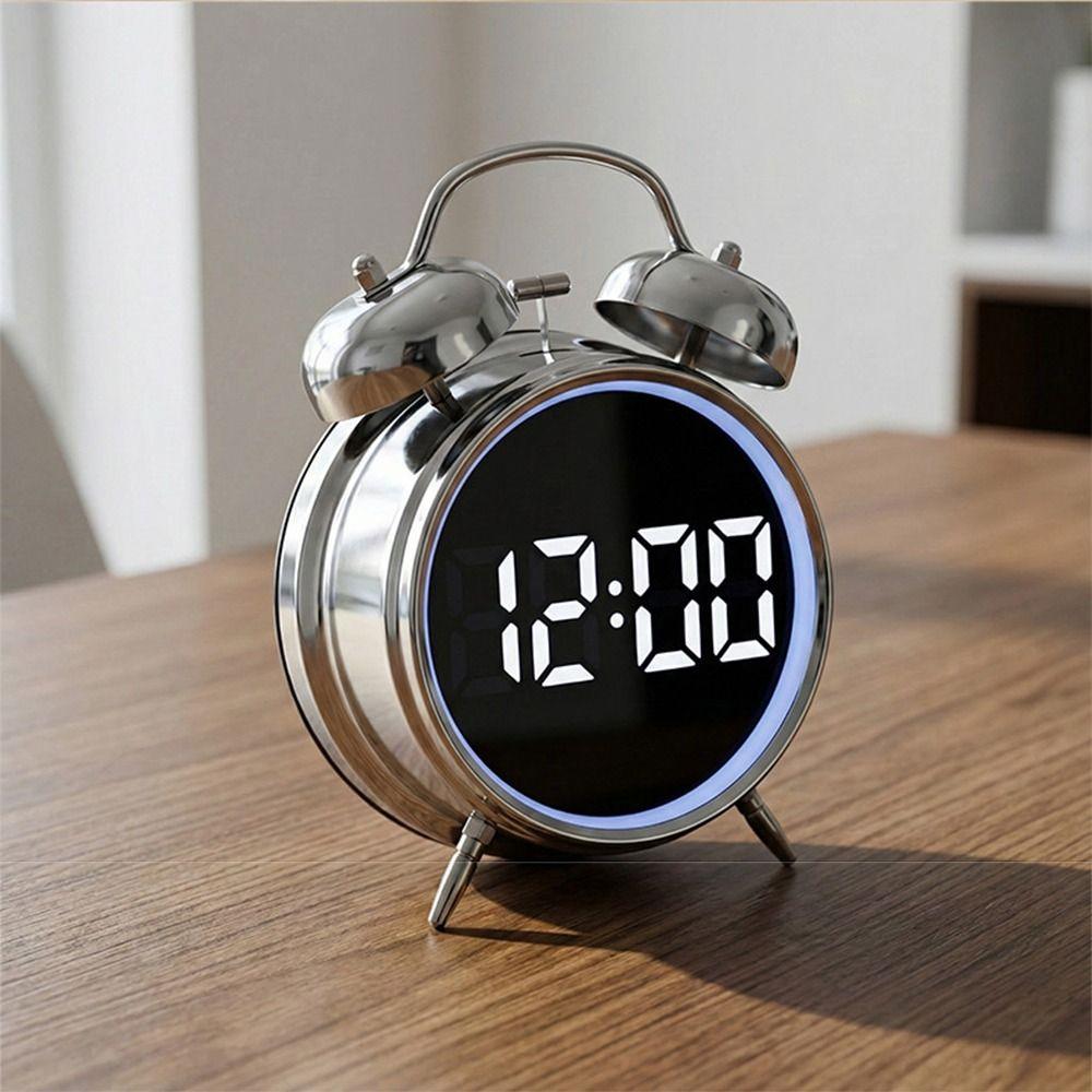 Extra Large Sound LED Electronic Clock Multifunctional Simple Number Display Smart Alarm Clock Non-Ticking Night Light