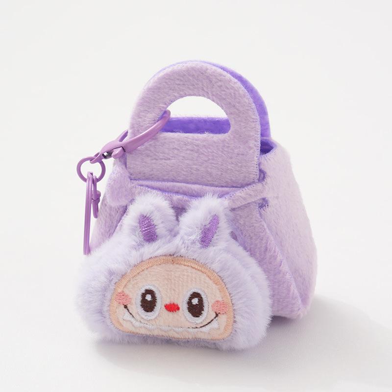 Новый плюшевый кошелек для монет Labubu: Брелок для ключей с изображением мультфильма и сумка для хранения кукол с когтями