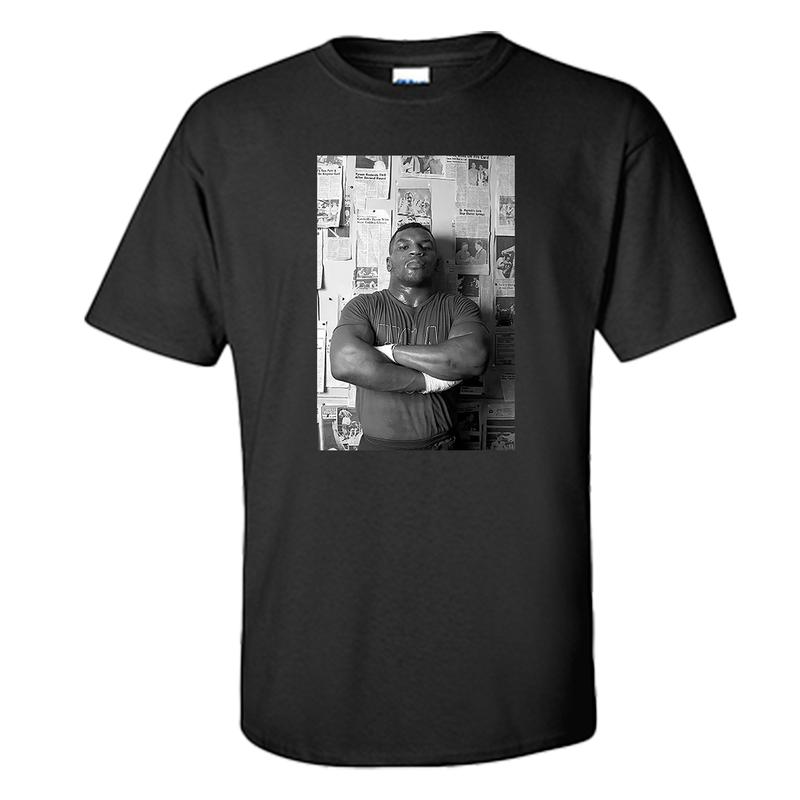 Футболка Mike Tyson Flex Винтажная/Ретро Унисекс Футболка Графическая футболка