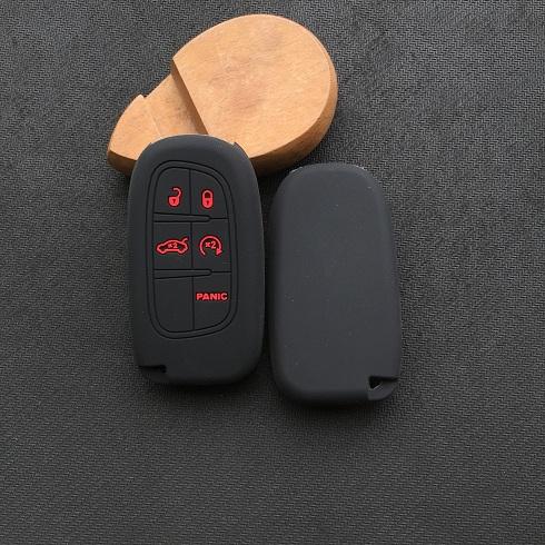 silicone car key cover case for Jeep Cherokee DODGE RAM Durango Chrysler 5button key