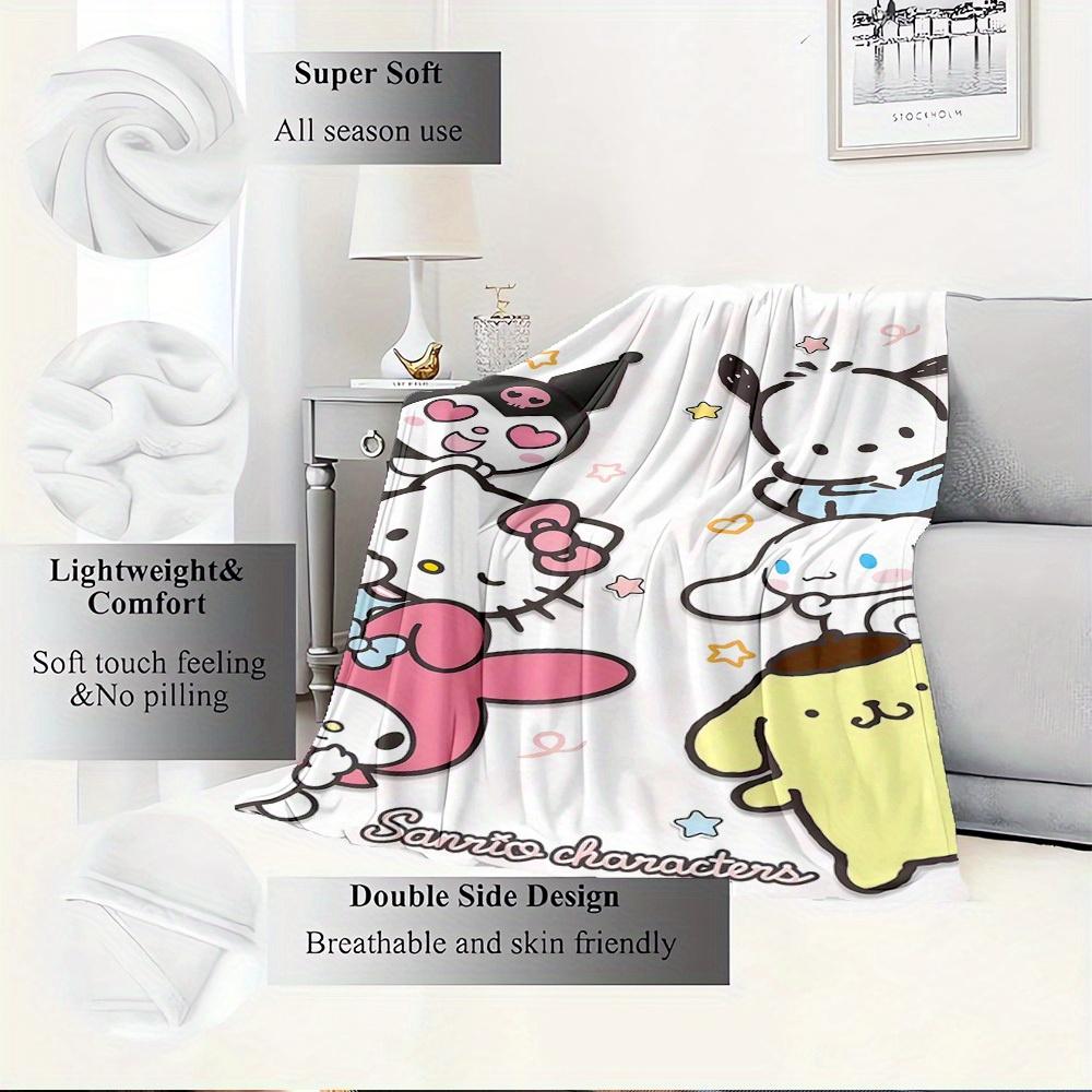 1pc Sanrio Character Kids Room Decor Cute Cartoon Blanket - Home decoration, suitable for all seasons, comfortable, machine washable, a perf