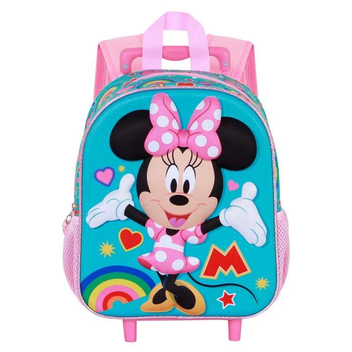 Sac à dos 3D à Roulettes Petit - Disney Minnie Mouse Greet - Turquoise - Taille Unique